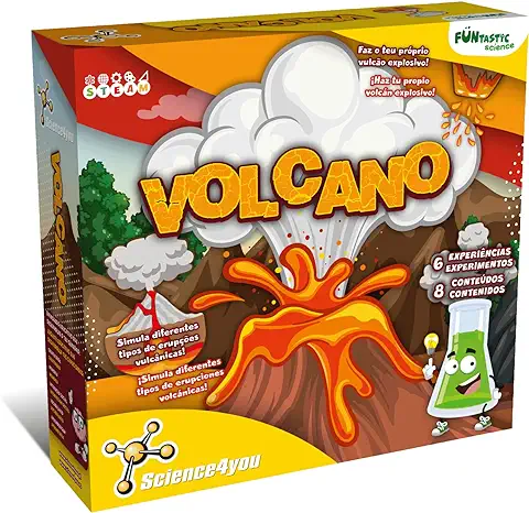 Science4you Volcán para Niños +8 Años Juego de Volcanes con 6 Experimentos para Niños: CREA un Volcán en Erupción Realista - Kit Científico y Juego Educativo para Niños +8 Años, Multicolor, 80003487  