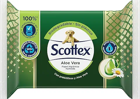 Scottex Aloe Vera Papel Higiénico Húmedo 66 Servicios  