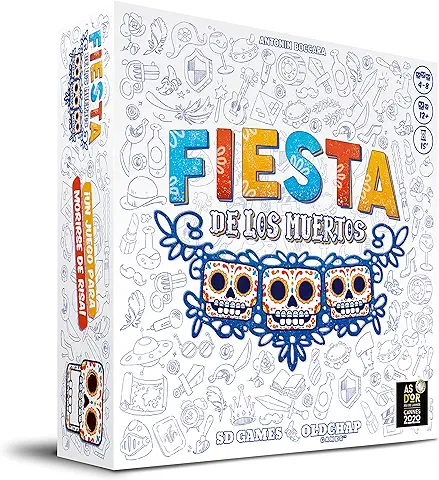 SD GAMES Fiesta DE LOS Muertos - Juego de Mesa Cooperativo con Adivinanzas para 4 a 8 Jugadores Recomendado a Partir de 10 Años  