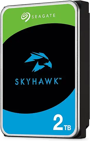 Seagate SkyHawk, 2 TB, Disco Duro Interno De Video, 3,5", SATA 6.GB/s, Caché de 256 MB, DVR, Sistema de Cámaras de Seguridad NVR, Servicios Rescue Internos (ST2000VX017)  