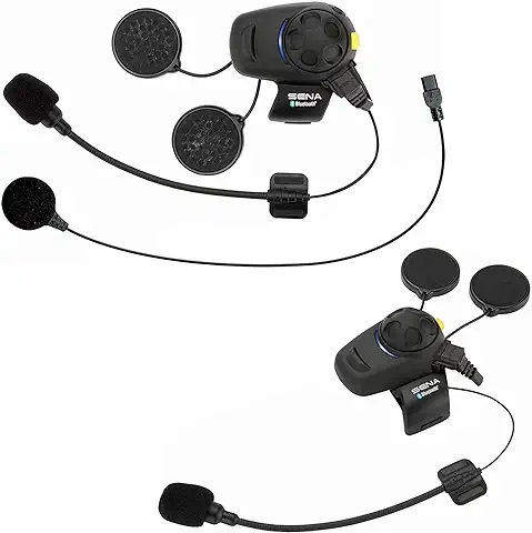 Sena SMH5D-FM-UNIV Auricular e Intercomunicador Bluetooth con Radio FM Integrada para Motos y Scooters, Con el kit de Micrófono Universal, Paquete Doble  