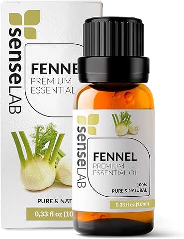 SenseLAB Aceite Esencial de Hinojo - Aceite de Hinojo Natural 100% Puro de Grado Terapéutico para Difusor de Aromaterapia y Humidificador - Aceite para la Concentración y la Productividad (10 ml)  