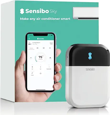 Sensibo Sky - Controlador WiFi Inteligente de aire Acondicionado. Mantiene la Comodidad con Energía Eficiente. Instalación Fácil y Rápida. Termostato Automático Compatible con Google, Alexa, Siri.  