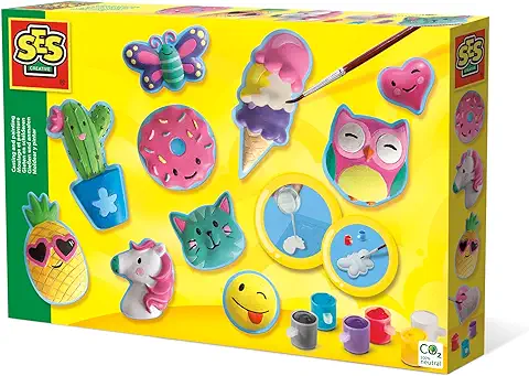 SES Creative 1133 Moldes para Piezas Fundidas Divertidas, Juego de 10 Piezas  