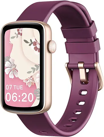 SHANG WING Reloj Inteligente Mujer,Pulsera Inteligente Mujer con Oxímetro, IP68 Impermeable,DIY Esfera Reloj, Monitor Sueño, Podómetro, Pulsómetro Smartwatch Mujer para Android iOS Morada  