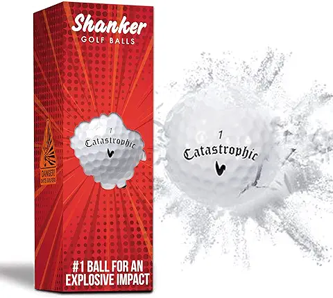 Shanker Golf Bolas de Golf Que Explotan – Pelotas de Golf de Broma Que Explotan con el Impacto – Artículos de Broma para Golfistas - Paquete de 3 - Novedad  