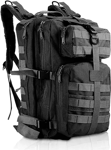 SHANNA Mochila Militar, Mochila Táctica 35L Mochila del Ejército MOLLE Mochila de Asalto Mochila de Combate Táctica para Senderismo al aire Libre Camping Trekking Pesca Caza  