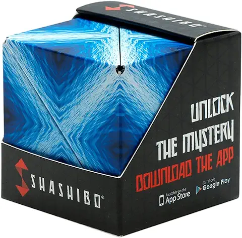 Shashibo Rompecabezas para Niños - Premiado Cubo Magnético Patentado con 36 Imanes de Tierras Raras - Asombroso Rompecabezas 3D – Juguete para Adultos Cubo Shashibo con más de 70 Formas (Blue Planet)  