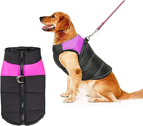 Shinmax Abrigo Perro Invierno Ropa para Perros Pequeño Mediano y Grande Mascota Chaleco Caliente Impermeable Abrigos Chaqueta para Perros Cálidos Mascota Chaleco Caliente Jersey Perro Dog Coat  