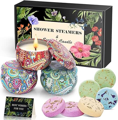 Shinnywis Regalos de Cumpleaños para Mujeres, Bombas de Ducha, Vaporizadores, Aromaterapia, Velas únicas, Regalos para Mujeres, Amigas, Ideas de Regalos de Cumpleaños, Regalos Relajantes para Mujeres,  