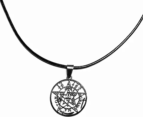 SIMBOLIKS Colgante con Tetragramaton, Amuleto de Protección mal de ojo y mala Energía, Poderoso Talismán de Protección Personal. Pentáculo Tetragrammaton  