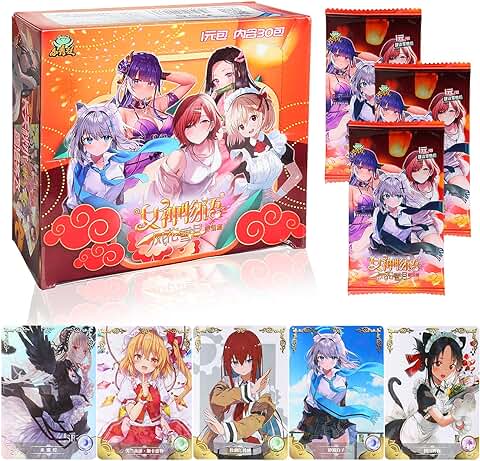 Sinwind 150 pcs Cartas de Anime, Anime Trading Cards, Cartas Coleccionables, Juego Cartas, Paquete de Cartas, Goddess Story Card, Anime Cards Booster Box Regalos de Cumpleaños para Niños y Niñas (2)  