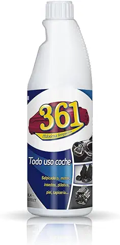 Sisbrill 361 Todo Uso Coche - Limpiador Interior y Exterior del Vehículo - Tapicería, Salpicadero, Cuero, Mosquitos - 750 ml - Recambio  