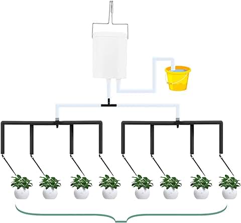 Sistema de Riego Jardín, Kit de Riego por Micro Goteo Ajustable con Temporizador de Riego Rociadores de Jardín Automático para Patio Lechos de Flores Plantas Césped Invernadero, Equipos de Riego#2  