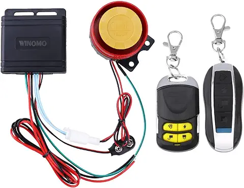 Sistema de seguridad antirrobo con alarma y mando a distancia para motocicletas, 12 V, universal, de Winomo