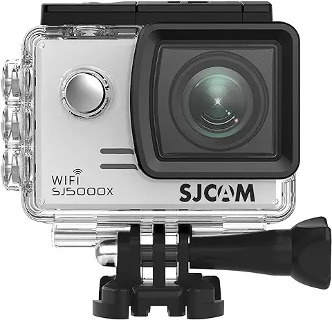 SJCAM SJ5000X Elite (versión Española) - Videocámara Deportiva (WiFi Integrado, 4K, Pantalla de 2'' LCD, WiFi, Sumergible 30 m) Color Plateado  