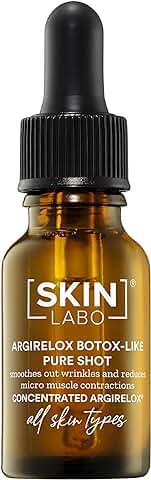 SkinLabo - Shot de Argirelox Concentrado Estilo Botox. Sérum Facial Antiarrugas con Acción Lifting. Tratamiento de Choque. Para todo tipo de Pieles. 15 ml.  