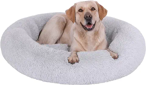 SLPRO Cama para Perros Grandes, Cesta para Perros, Mullida, Lavable, Antideslizante, cama para Perros, Suave y Cómoda, cama para Perros y Gatos Grandes, Diámetro de 80 cm  