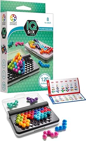 Smart Games - IQ Six Pro, Puzzle Game with 120 Challenges, 3 Playing Modes, 8+ Years  