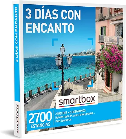 Smartbox - Caja Regalo 3 Días con Encanto - Idea de Regalo para Hombre - 2 Noches con Desayuno para 2 Personas  