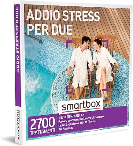 Smartbox - Cofanetto Regalo Addio Stress per Due - Idea Regalo per la Coppia - 1 Esperienza Wellness per 2 Persone, Taglia Unica  