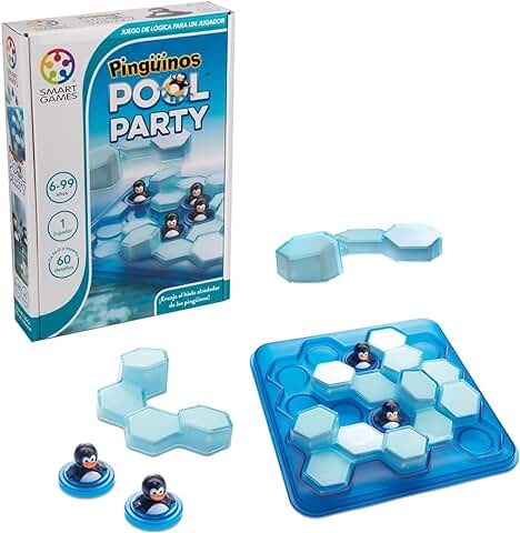 Smartgames - Penguins Pool Party | Juegos De Mesa Para Niños | Juegos Educativos 6 Años O Más | Juego De Mesa Infantil | Rompecabezas Niños | Juegos Infantiles