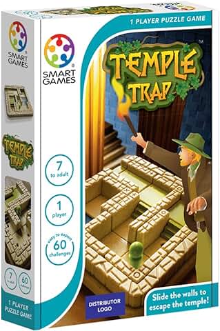 SmartGames - Temple Trap, Juguetes Niños 7 Años O Más, Rompecabezas Niños, Puzzle 3d Niños, Juegos De Mesa Infantiles, Juguetes Para Niños, 60 Retos  