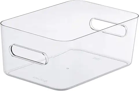 SmartStore - Caja Compacta (tamaño Mediano, Acero Inoxidable), Color Transparente  