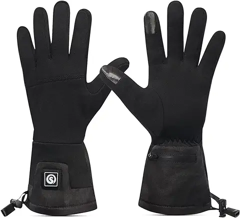 SNOW DEER Guantes Calefactables para Hombre y Mujer, 7,4 V, 2200 mAh, Batería Recargable, Calentadores de Manos para Nieve, Esquí, Pesca, Equitación, Ciclismo, Camping, Motociclismo  