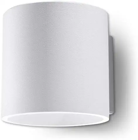 SOLLUX Lighting Orbis Downlight Lámpara De Pared | Diseño Moderno Con Forma Cilíndrica | Fabricado En Aluminio Con 1 Bombilla G9 Reemplazable | Blanco, 10 x 12 x 10 cm  