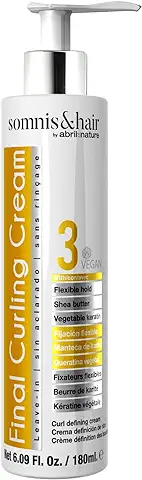 Somnis&hair by Abril et Nature Final Curling Cream 180ml. Concentrado Cabellos Rizados u Ondulados. Define los Rizos y Ondas. Hidratante. Producto Vegano 100% Natural.  