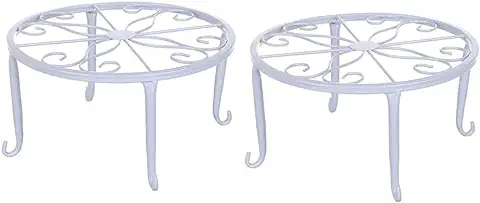 Soporte de Flores de Metal, Soporte de Maceta Creativo, Soportes de Macetas para Plantas al Aire Libre, Soporte de Maceta Blanco, Escaleras de Plantas, Adecuado para Todo Tipo de Macetas Pequeñas  