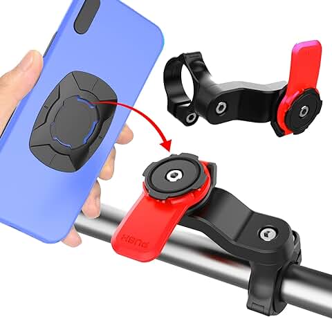 Soporte para Teléfono de Bicicleta para Motocicleta [con Adaptador de Liberación Rápida] Soporte de Teléfono para Motocicleta [giratorio de 360° Ajustable] Soporte de Navegación para Teléfonos  