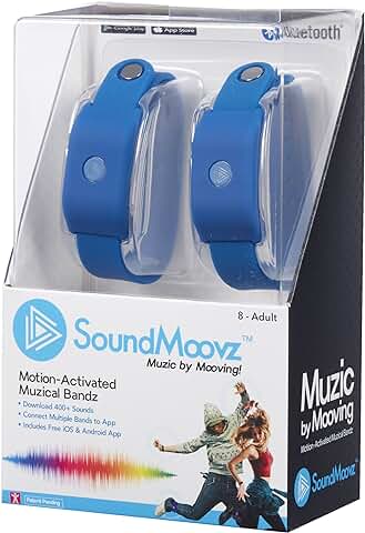 SoundMoovz - Set de 2 Pulseras Muzic By Mooving para Crear y Componer Sonidos y Música, Color azul (41239)  