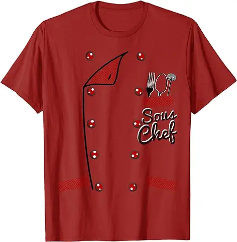 Sous Chef Camiseta Uniforme Chaqueta Divertido Traje de Imitación para Cocineros Camiseta  