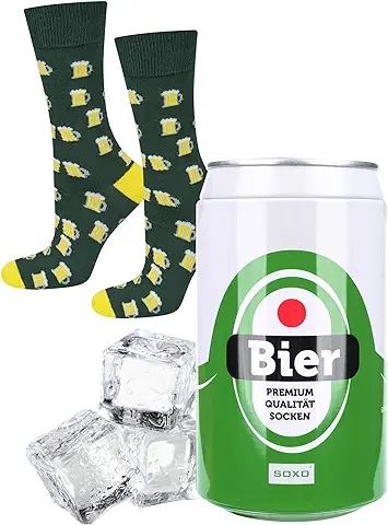 Soxo Cerveza Calcetines Hombre Divertidos Algodon Regalos Originales Regalo Hombres 40-45 1-4 Pares  