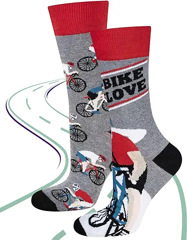 Soxo Ciclismo Calcetines Hombre Divertidos Algodon Invierno Regalo Colores Socks Con Dibujos 40-45  