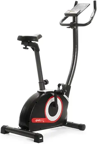 SportPlus | Bicicleta Estática COMPACTA, 24 Niveles de Resistencia, Pulsómetro Integrado y Compatibilidad con Aplicaciones, Fitness en casa  