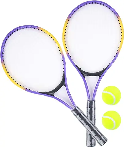 SPORTSIDE - Set de 2 Raquetas de Tenis y 2 Pelotas - Juego de Raqueta - Principiante - Bolsa de Transporte - 041122Z - Azul - Plástico - 53 cm - Artículo Deportivo  