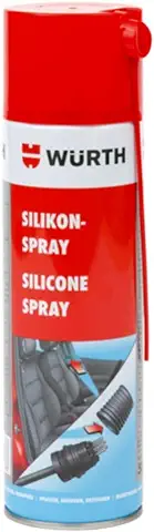 Spray de Silicona  500 ml  Protege, Cuida y Aísla de Forma Duradera con buen Efecto Deslizante en Piezas de Plástico, goma y Metal en el Interior y Exterior del Vehículo.  