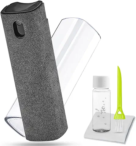 Spray Limpiador de Pantalla Táctil, Kit de Limpieza de Teléfono para IPhone Electrónico, IPad, Computadora, Computadora Portátil, Tabletas, MacBook Pro, PC, Monitor, TV, Pantallas, Anteojos - Gris  