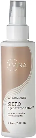 Sérum de Noche Regenerador para Cabello Ondulado, Rizado, Súper Rizado, afro Curl Balance, Tratamiento Regenerador by Divina BLK (150ml)  