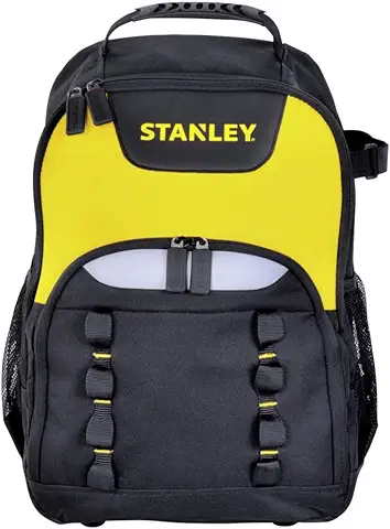 STANLEY STST1-72335 Bolsa Portaherramientas, Compartimento Laptop, Respaldo Acolchado, Color Negro/ Amarillo, 35 x 44 x 16 cm  