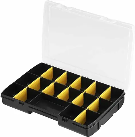 STANLEY STST81680-1 - Organizador Básico 17 Compartimientos, Divisores Extraíbles, Versátil y Resistente  