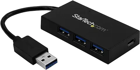 StarTech.com Ladrón Hub USB 3.0 de 4 Puertos Concentrador de 3 Puertos USB-A y 1 Puerto USB-C, Multicolor  