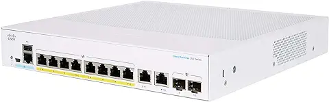 Switch Gestionado Cisco Business CBS350-8FP-2G | 8 Puertos GE | PoE Completa | 2 x 1 G Combinados | Protección Limitada de por vida (CBS350-8FP-2G)  