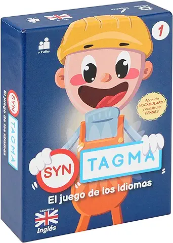 SYNTAGMA-Juego Educativo Idiomas-Aprender Inglés Jugando-Flashcards-Juegos de Mesa Niños o Adultos-7 Años o Más-Aprende Palabras de Modo Fácil Jugando con tu Familia, Amigos o Profesor de Inglés  