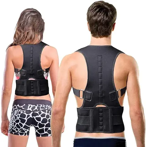 T-FIN Corrector Postura Espalda| Corrector de Espalda Ajustable con Cinturón Lumbar |Corrector de Postura|Faja Lumbar Hombre|Faja Lumbar Mujer|Alivio del Dolor de Espalda Talla M (Cintura 70-85cm)  