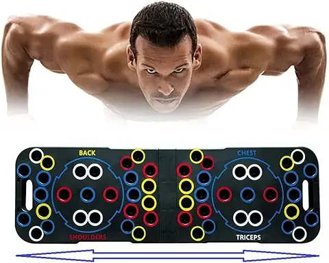 Tabla para Flexiones y Fondos Plegable, Equipo de Fitness para Gimansio en Casa. Push up Board  