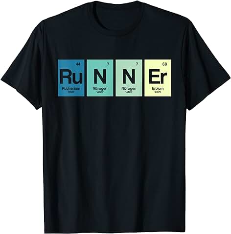 Tabla Periódica del Corredor Funy Marathon Runners Regalo Camiseta  